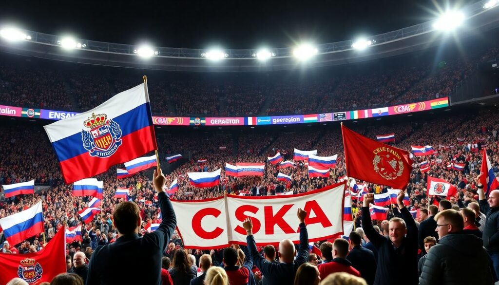 Фанатские традиции ЦСКА: кричалки, баннеры и уникальная атмосфера на трибунах - иллюстрация